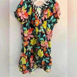 ZA ZA Couture Matching Set Size 3T Floral Spring Tunic Capri